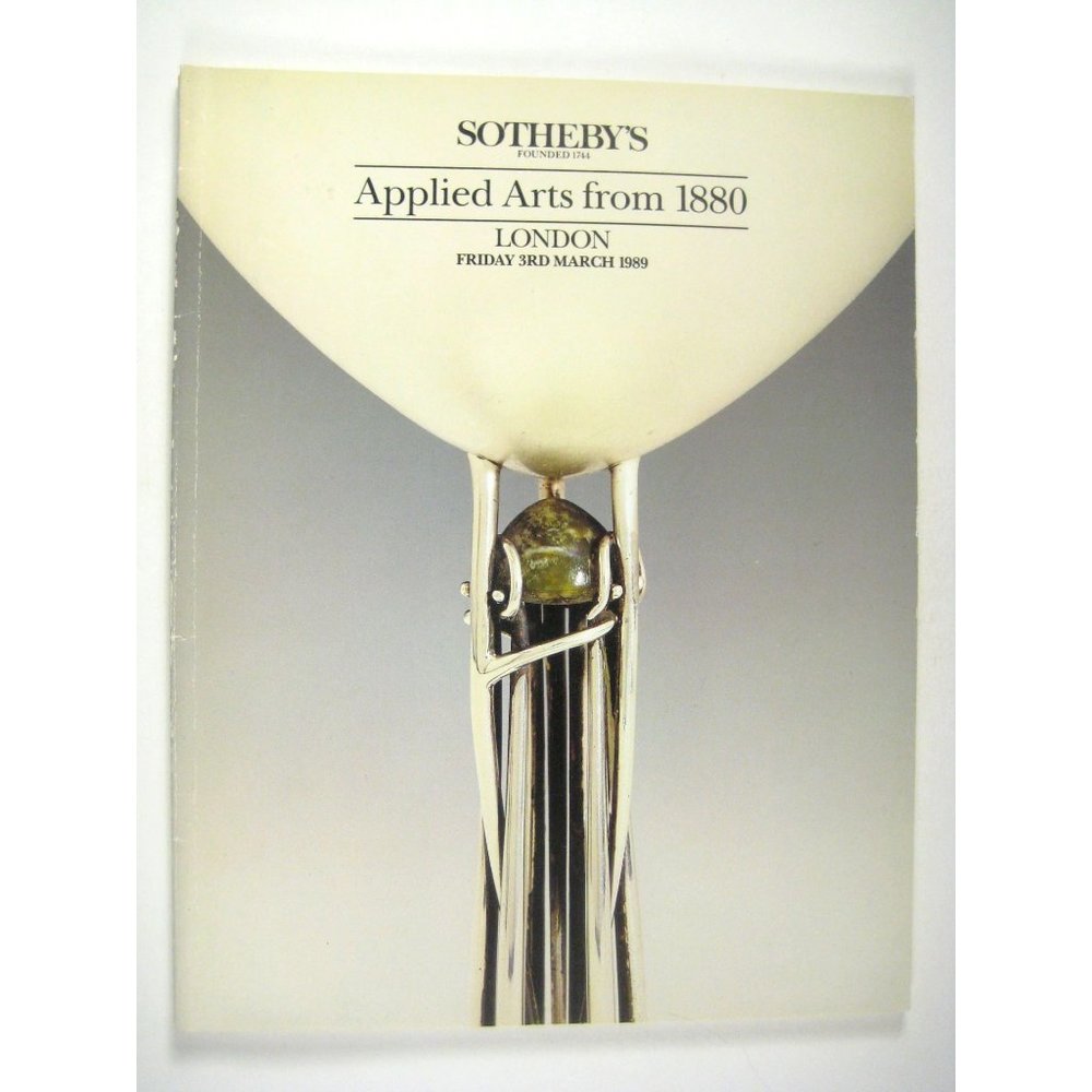 Sotheby's Auction Catalog Applied Arts from 1880 London March 1989 Art Deco